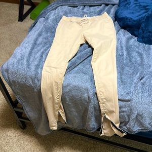 PacSun skinny zip khaki joggers
